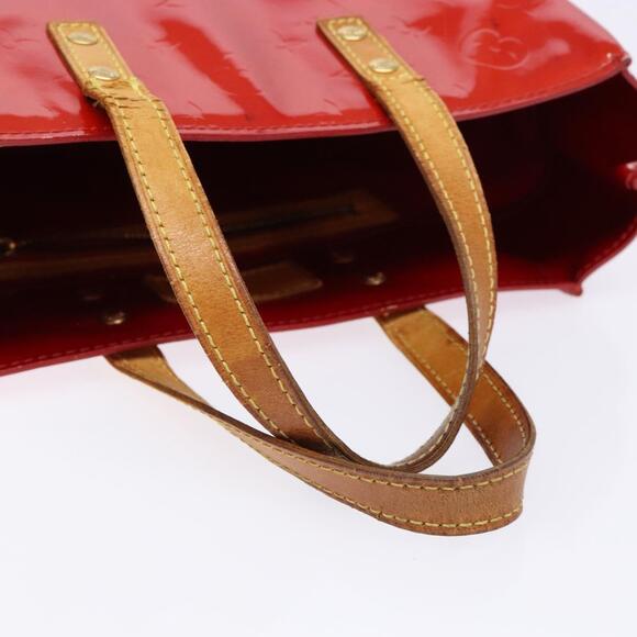 LOUIS VUITTON Monogram Vernis Reade PM Hand Bag Red Rouge M91088 - Picture 7 of 12